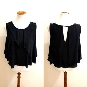 Zara Black Sleeveless Blouse